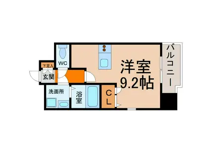 プレサンス名古屋STATIONアライブ(1K/6階)の間取り写真