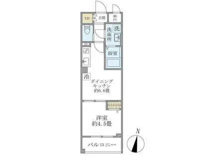 ワイエフ江古田(1DK/2階)の間取り写真