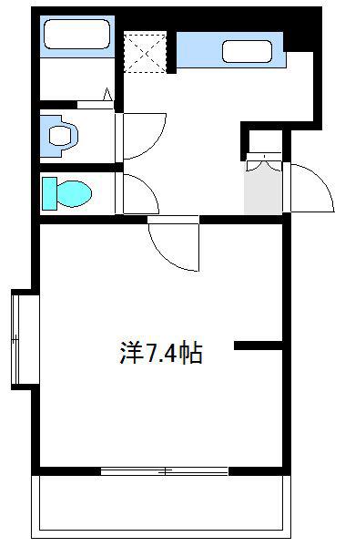 TSコート(1K/1階)の間取り写真