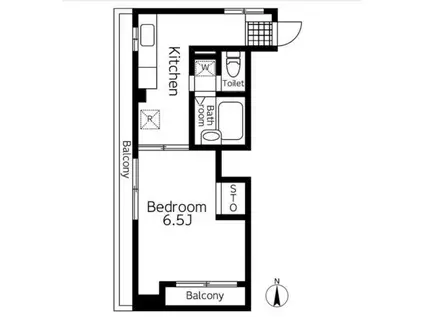 仲町シティビル(1K/3階)の間取り写真