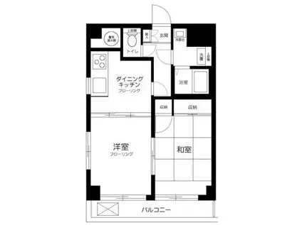 クレアパーク野方(2DK/3階)の間取り写真