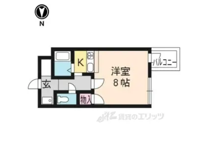 VISIONIII(1K/3階)の間取り写真