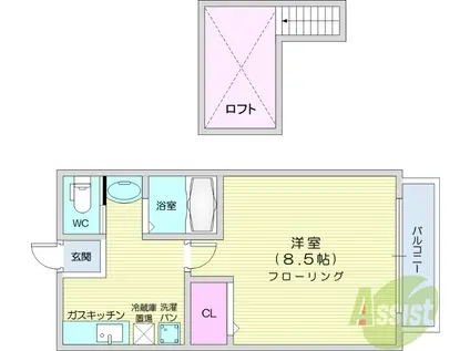 グリーンコーポ3(1K/1階)の間取り写真