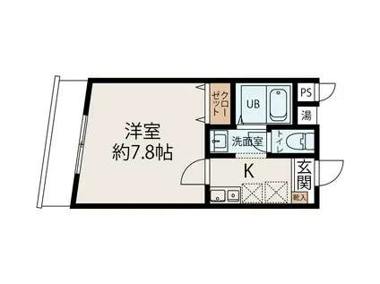 アヴァンセ西遊(1K/1階)の間取り写真