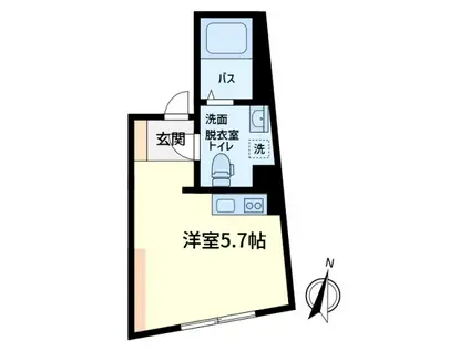 ESTELA(ワンルーム/2階)の間取り写真