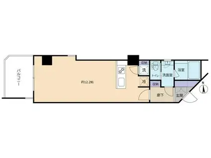 インペリアル赤坂壱番館(ワンルーム/3階)の間取り写真