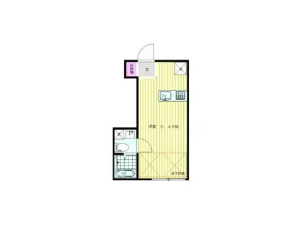 SONORITY213(ワンルーム/2階)の間取り写真