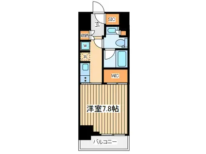 ザ・パークハビオ横浜山手(1K/6階)の間取り写真