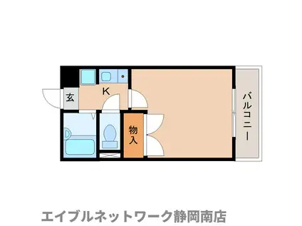 グリーン・リーフ(1K/1階)の間取り写真