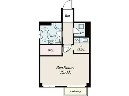 シュタットメゾンII(1K/7階)の間取り写真