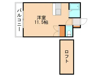 エスポワール空港(ワンルーム/5階)の間取り写真