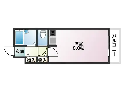甲南タマタニマンション(1K/1階)の間取り写真