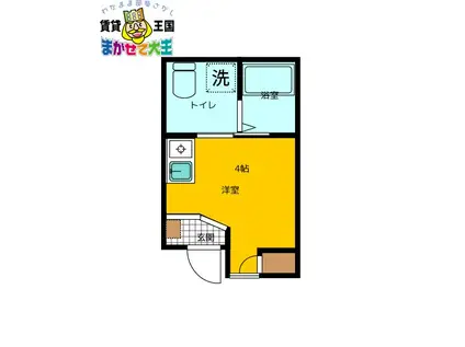 ラ・カバーニャ(ワンルーム/1階)の間取り写真