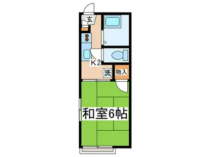 サンハイムT(1K/2階)の間取り写真