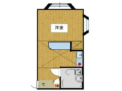 ベルピア鎌倉第I(ワンルーム/2階)の間取り写真