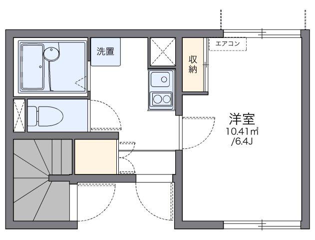レオネクストME(1K/1階)の間取り写真