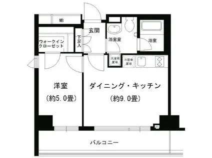 ポルトパルティーレヨコハマ(1LDK/7階)の間取り写真