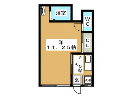 長崎荘(1K/1階)の間取り写真