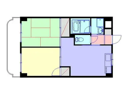 グリーンハイツ(2DK/3階)の間取り写真