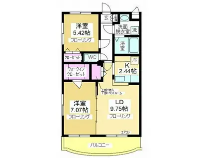 ラ・レガーロ(2LDK/2階)の間取り写真