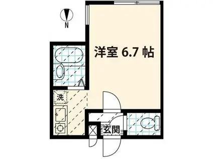 IVY HOME(1K/1階)の間取り写真