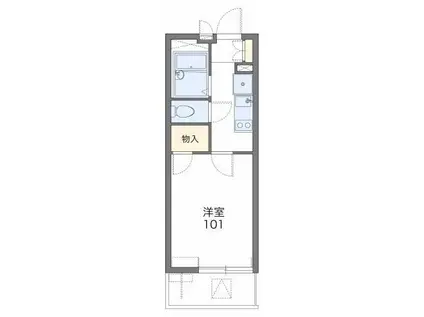 レオパレスJNB(1K/1階)の間取り写真
