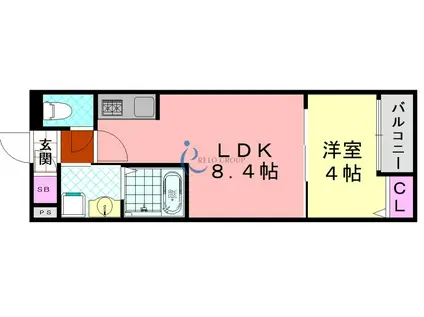 H-MAISON加美正覚寺13(1LDK/2階)の間取り写真
