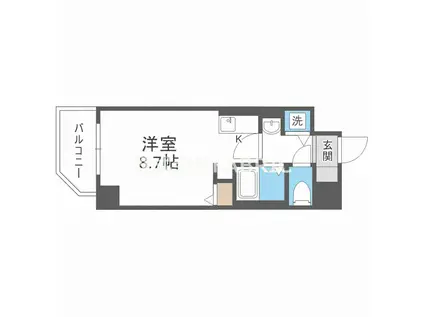 レジデンス福島II(1K/3階)の間取り写真