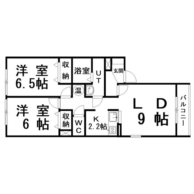 セレーノ壱番館(2LDK/1階)の間取り写真