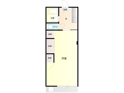 中沢ハイツ(1K/1階)の間取り写真