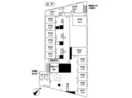 ゲストハウス横浜鶴見(ワンルーム/2階)の間取り写真