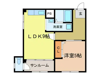 グレイスマンション(1LDK/1階)の間取り写真