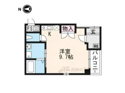 デ・リベック2(ワンルーム/3階)の間取り写真