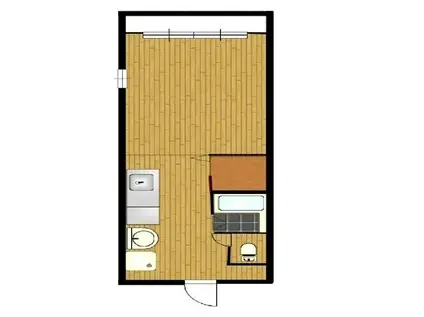 PLUSSUM COAST港(1K/2階)の間取り写真