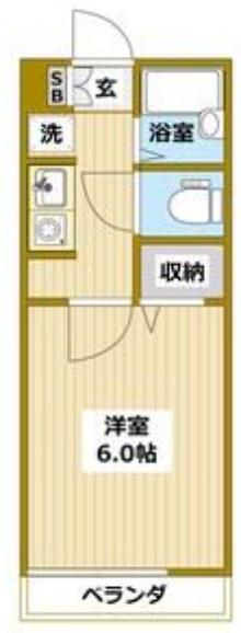 VILLA510 NO.6(1K/1階)の間取り写真