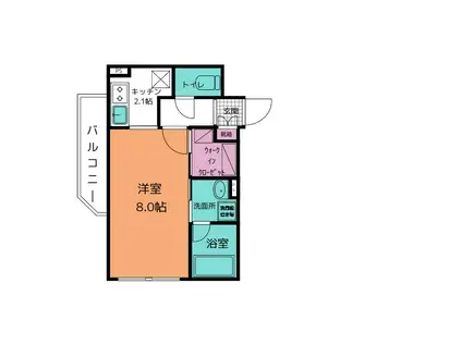 フォルシア本荘(1K/4階)の間取り写真