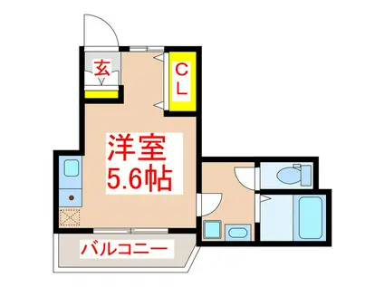 グランガーデンたてばば(ワンルーム/3階)の間取り写真