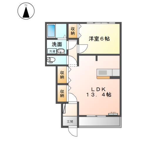 GRACE VILLA JII(1LDK/1階)の間取り写真