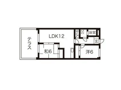 ニュー那加サンプラザ(2LDK/3階)の間取り写真