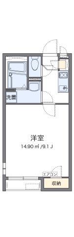 クレイノピノワール三津屋北(1K/2階)の間取り写真