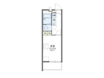 レオパレスDREAM HILLS(1K/3階)の間取り写真