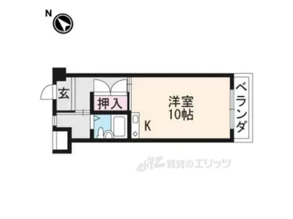 宇野ビル(ワンルーム/5階)の間取り写真