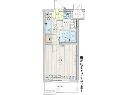 ルーブル中野富士見町弐番館(1K/4階)の間取り写真