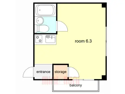 RHYTHM杭瀬(ワンルーム/2階)の間取り写真