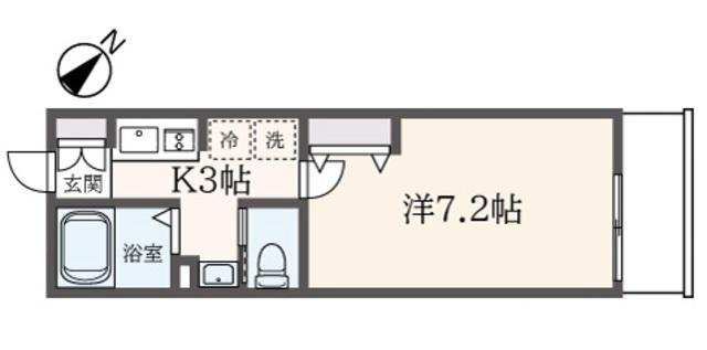 さくら七番館(1K/1階)の間取り写真