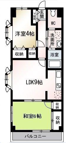 ビーフロスト(2LDK/5階)の間取り写真