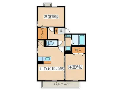 FLORAII(2LDK/2階)の間取り写真
