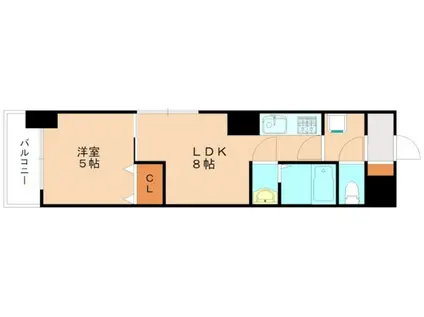 HAMIEL真鶴(1LDK/6階)の間取り写真
