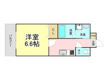 MDIミルファルコ下曽根駅前(1K/2階)の間取り写真