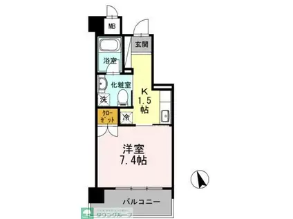 SPITZE(1K/4階)の間取り写真